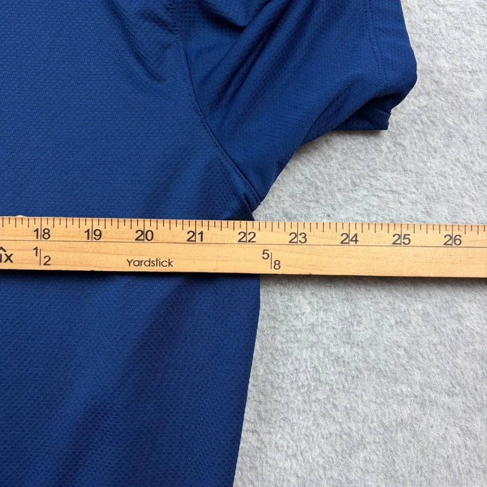 Nike Tiger Woods Polo Shirt Mens Large Blue Vapor Blade Collar Dri Fit Golf